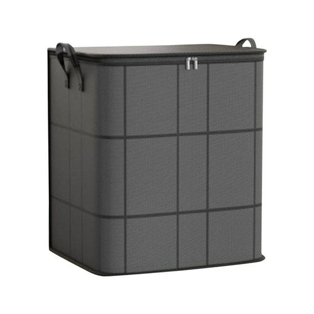 Bolsa de almacenamiento doméstica de tela no tejida, gruesa y de gran capacidad con cremallera, para organizar cómodamente colchas, ropa y artículos de primera necesidad.