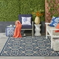 thumbnail image 3 of Nourison Caribbean 63x89" Rectangle Transitional Fabric Area Rug in Navy Blue, 3 of 9