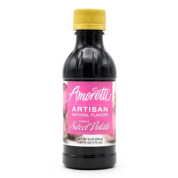 Amoretti - Natural Purple Sweet Potato Artisan Flavor Paste 8 oz - Use In Pastry, Savory, Brewing & Ice Cream Applications, Preservative Free, No Artificial Sweeteners, Highly Concentrated