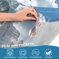 thumbnail image 3 of Yayeee Kitchen Curtains Tier Pair Light Filtering 27"x24" Rod Pocket Short Cafe Window Panel, Lake, 3 of 7