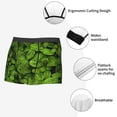 thumbnail image 3 of Xecao Tiny Green Fern Leaves Print Men's Underwear Boxer Briefs,Breathable Choice for Men's Underwear-Medium, 3 of 5