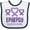 White and Navy, variant on Inktastic Epilepsy Awareness Month Ribbon Girls Baby Bib
