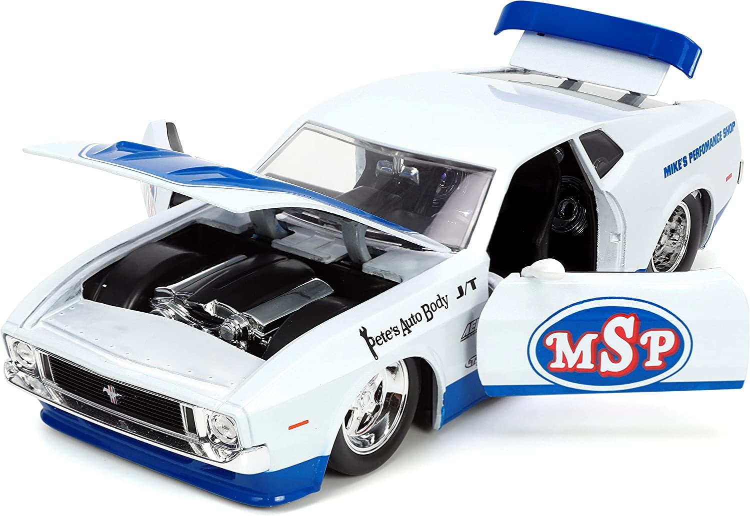 ミニカー Jada 1/24 1973 FORD MUSTANG MACH 1 1973 Ford Mustang Mach 1 #7 Candy Blue Metallic with Black