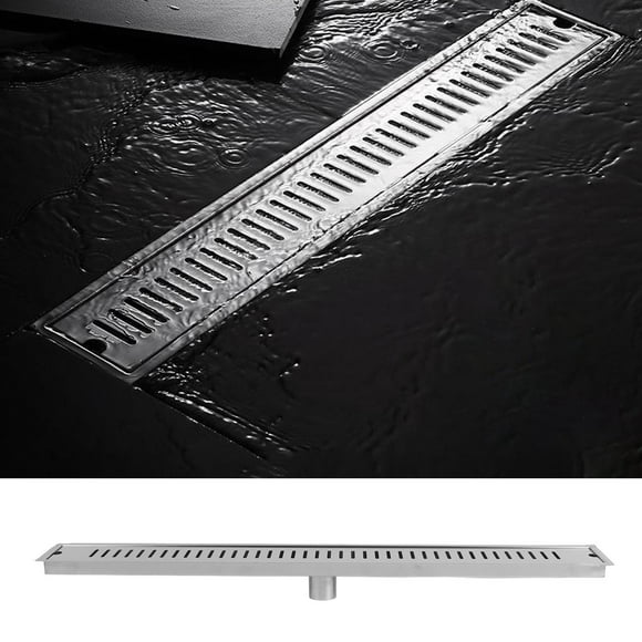 Linear Drain, Easy Installation 304 Stainless Steel Rectangular Shower Drain for Bathroom