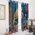 thumbnail image 2 of Ocean World Turtle Window Curtain Panels Grommet Blackout Curtains Blackout Curtains for Living Room, 2 of 7