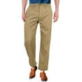 thumbnail image 6 of ROYALE LINENS Men's Classic Fit Wrinkle-Resistant Flat-Front Chino Pant (Regular and Big & Tall) Khaki, 6 of 7