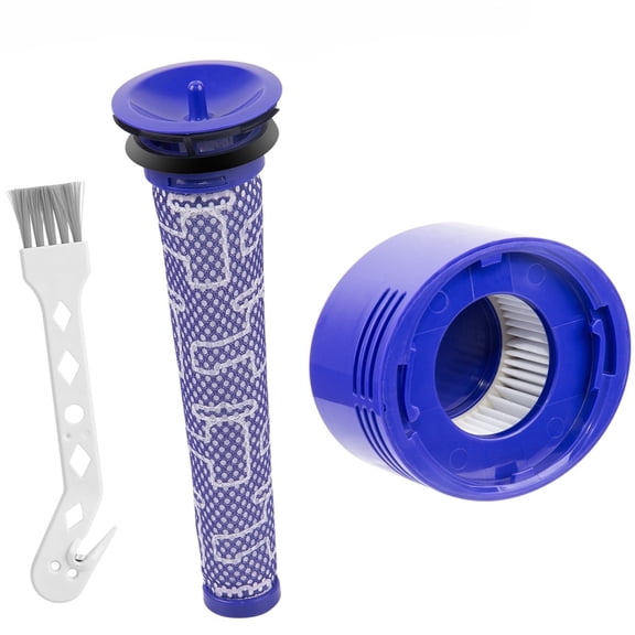Replacement Filter for Dyson V7 V8 Animal Absolute Motorhead Cordless Vacuum 1 Pre Filters & 1 Post Filters, Compare to Part # 965661-01 & 967478-01