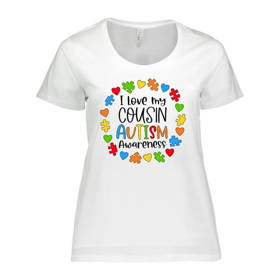 Inktastic I Love my Cousin Autism Awareness Women's Plus Size T-Shirt