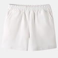 thumbnail image 5 of Miluxas Boys' Pull On Jogger Shorts Youth Kids Casual Sweat Shorts White 13 Years(160), 5 of 6