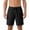 #394-Black, variant on Ceisia Men's Solid Color Quick-Dry Sports Shorts with Elastic Waist Zippered Pockets Breathable Casual Summer Pants Black Gifts for Father 4X