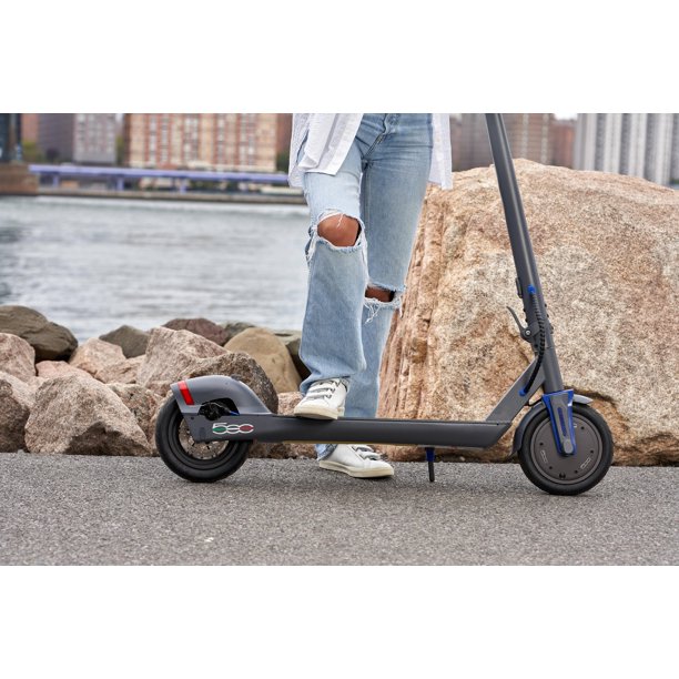 Fiat Folding Electric Scooter Adults Up to 20 Mile Range, MPH Top Speed with Phone Holder, Lights, & Bell – Granito Gray Walmart.com
