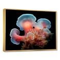 thumbnail image 2 of Designart "Coral Hue And Ebony Anemone Reef" Coastal Coral Under Water Floater Framed Canvas Prints, 2 of 5