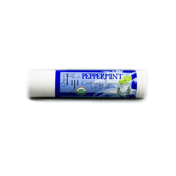 Organic Fiji Lip Balm, Peppermint, 0.15 Oz