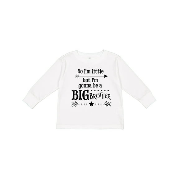Inktastic So I'm Little, but I'm Gonna to Be a Big Brother Boys Long Sleeve Toddler T-Shirt