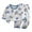 Blue, variant on Odeerbi 1-6 Years Kids Boys Girls Summer Cotton Pajamas Long Sleeve Tops Pants Set Soft Loungewear Bear Print Sleepwear Casual Two-piece Pajama Sets Kids Boys Girls Clothes