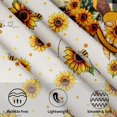 thumbnail image 3 of Sunflower Gnome Tablecloth Round 60 Inch Bee Floral Tabletop Decoration Washable Wrinkle Resistant Table Cover for Holiday Picnic Dinner, 3 of 8