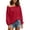 Red, variant on Bosfbaoi Womens Tops Off Shoulder Long Sleeve Oversized Loose Casual Sweatshirt