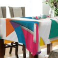 thumbnail image 5 of Yayeee Tablecloths 54" x 54" Rectangle Wrinkle Resistant Party Table Cover, Purple Triangles, 5 of 8