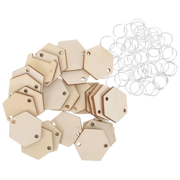 Hytrove Craft Wood Pieces Khaki 50Pack