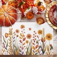 thumbnail image 2 of Fall Placemats Set of 6 Autumn Wildflower Place Mats Thanksgiving Placemat Floral Leaf Table Mats for Dining Kitchen Table Holiday Dinner Party Home Fall Decorations 13x19 Inch, 2 of 8
