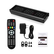 1.5 Inch 6 Digit LED Timer Boxing GYM Tabata EMOM Interval Programmable Countdown/UP Stopwath Real Time Clock