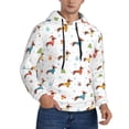 thumbnail image 2 of Lsque winter Snowflake Dachshund Pattern Casual Men's Hoodie,Hooded Sweatshirt with Kangaroo Pocket,Pullover Hoodie-Small, 2 of 7