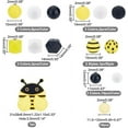 thumbnail image 2 of 81Pcs Bee Theme Silicone Beads Silicone Loose Beads Yellow Dot Round Rubber Spacer Beads Summer Spring Decoration Beads, 2 of 6