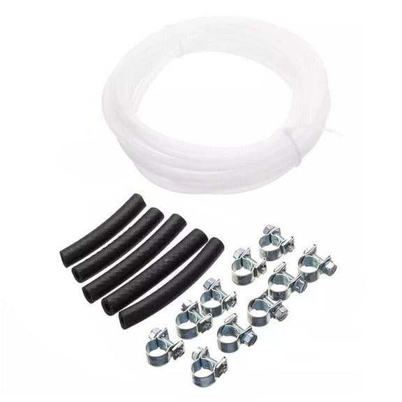 Diesel Heater Fuel Line Hose Kit with Filter, Clip and Connector for Eberspacher Webasto, 5m Pipe, 2.6mm Inner Diameter