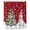 Red, variant on Xipuska Pink Christmas Shower Curtain - Water Repellent Fabric Shower Curtains Washable, Winter Snowman Xmas Pine Tree Snowy Decorative Polyester Cloth Bathroom Curtains Modern Bath Decor 72"x72"