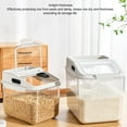 thumbnail image 3 of Large Airtight Food Storage Container Bin,Dry Food Rice Container with Lid Lock Handle and Measuring Cup Ingredient Storage Bin Rice Dispenser Bucket Cereal Storage for Home, 3 of 7