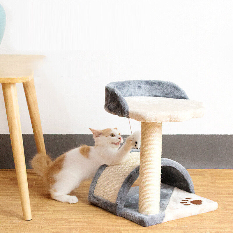 Small Cat Playground Cat Tree Sisal Scratching Post Climbing Tower