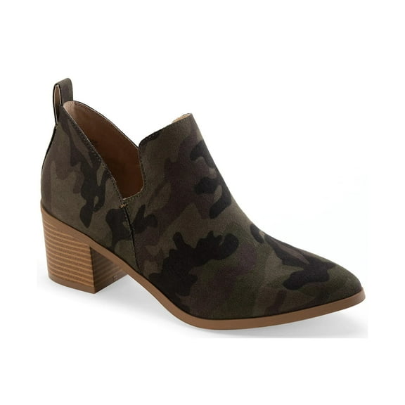 Sun Stone Women's Green Camouflage Yuni Booties