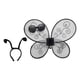 thumbnail image 1 of Diadema y gafas con alas de abeja, antenas de abeja, accesorio de cosplay creativo para el Gris, 1 of 9
