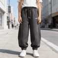 thumbnail image 2 of CPNG Girls Sweatpants Elastic High Waist Wide Leg Baggy Sweat Pants with Letter Embroidery Fashionable Casual Loose Jogger Pants Streetwear, 2 of 6