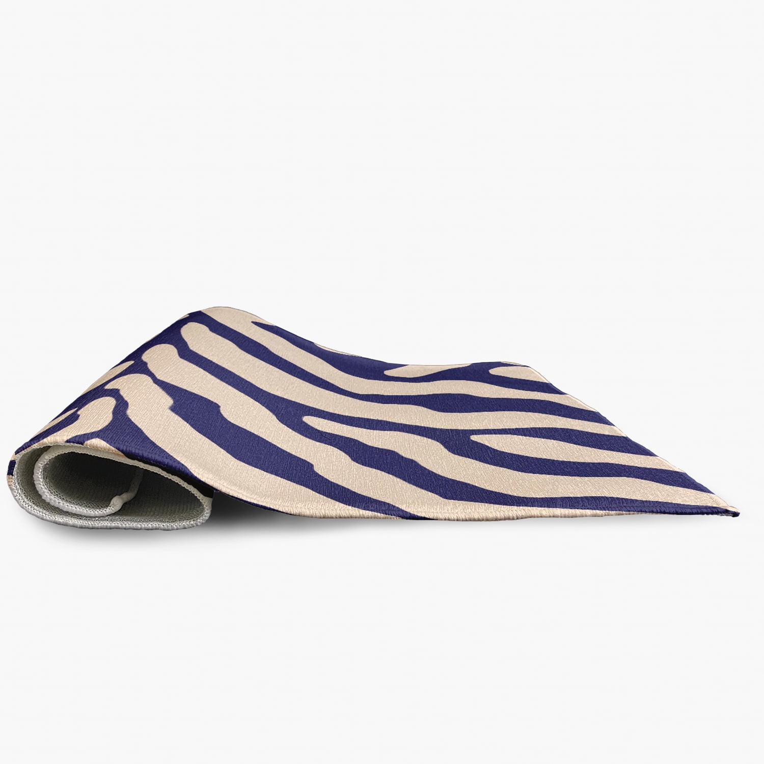 Simply Daisy 5' Round Purple Animal Stripe Spring Chenille Indoor/Outdoor Rug