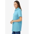 thumbnail image 3 of Woman Within Plus Size Perfect Short-Sleeve Polo Shirt, 3 of 6