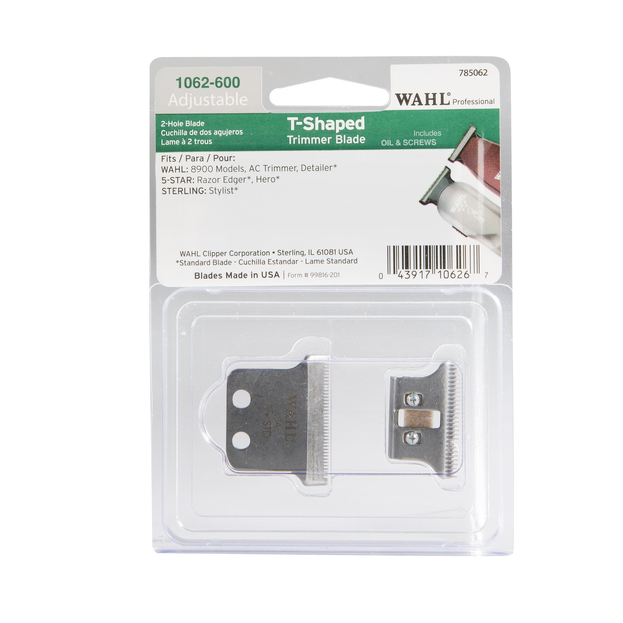 Wahl Professional Adjustable T Shaped Trimmer Blade 1062600