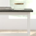 thumbnail image 4 of Merrick Lane Rustic End Table, Farmhouse Style Solid Wood Accent Table in Acacia Gray and Rustic White, 4 of 11