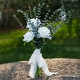 thumbnail image 2 of JYYYBF Wedding Bouquets for Bride Bridesmaid, Bride Bridal Bouquet Tossing Rustic Bouquet Artificial Flower Eucalyptus Leaf Hold Flower, 2 of 7