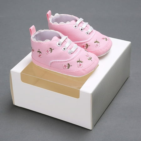 

Hunpta Infant Baby Girls Floral Crib Shoes Soft Sole Anti-slip Sneakers Canvas