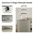 thumbnail image 2 of New York Xpress 20" Zipperless Carry-on Luggage, Hardside Aluminum Frame Suitcase with Spinner Wheels, TSA Approved, Silver - LA266, 2 of 11