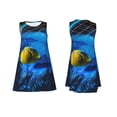 thumbnail image 3 of Bixox Robe Sans Manches à Imprimé Balle de Tennis pour Femmes avec Poches, Robe Décontractée Longueur Genou pour l'Été-Grand, 3 of 7