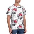 thumbnail image 2 of Vsdgher Cute Poodle Dog Print Men's Dry Fit Mesh Athletic Shirts Moisture Wicking Tennis T-Shirt Tops, 2 of 9