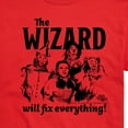 thumbnail image 3 of The Wizard of Oz - The Wizard Will Fix Everything - Men's Short Sleeve Graphic T-Shirt, 3 of 5