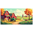thumbnail image 3 of Barn Farm Scene Backdrop Banner for Photography Rustic Tractor Countryside Background Yard Party Events Bedroom Decor Studio Decorations Summer, 3 of 4