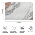 thumbnail image 3 of White Gray Rose Gold Marble Pattern Bathroom Rugs Mat,Non Slip Microfiber Bathroom Rug,Rubber Backing,Soft Bathroom Mats for Bathroom Floor,Tub and Shower,17x27in(43x68cm), 3 of 5