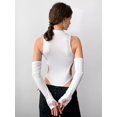 thumbnail image 3 of Tenue de Rave Noire pour Femmes Mode Urbaine Découpée Y2K Manches Longues Justaucorps, 3 of 6