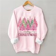 thumbnail image 2 of WEAIXIMIUNG Sweat à Demi-Zip pour Femmes 3TG Sweat de Noël pour Femmes Design Père Noël et Arbre Col Rond, 2 of 4
