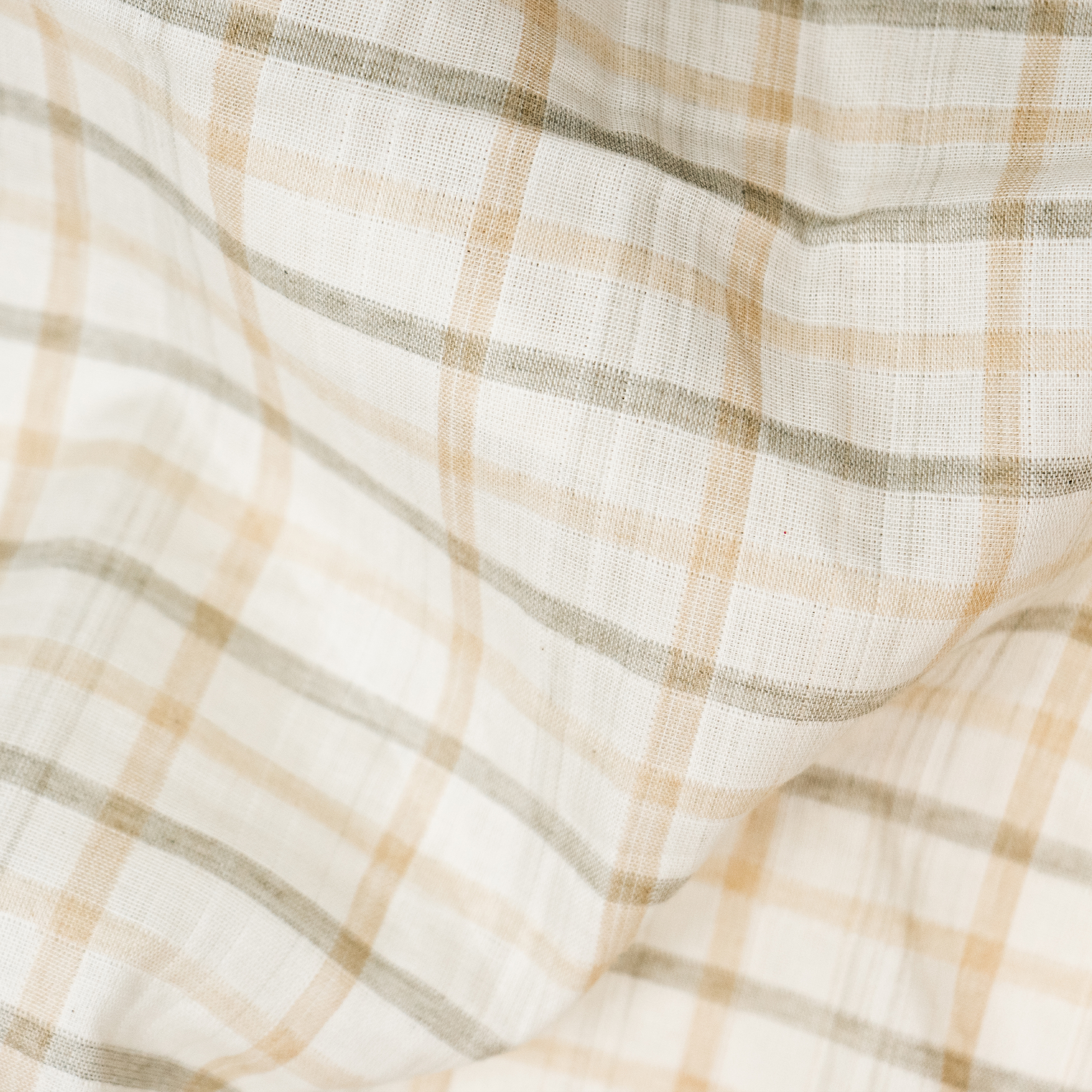 Roc-lon 100% Organic Cotton, 60"/61", Sewing Craft Fabric, 2-layer Yarn Dyed Muslin, Plaid, 2 Yard