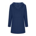 thumbnail image 5 of Women's Hooded Jacket Lightweight Zip Up Long Sleeve Drawstring Fall Coat Casual Lightweight Outerwear with Pockets Ladies Clothes, 5 of 7